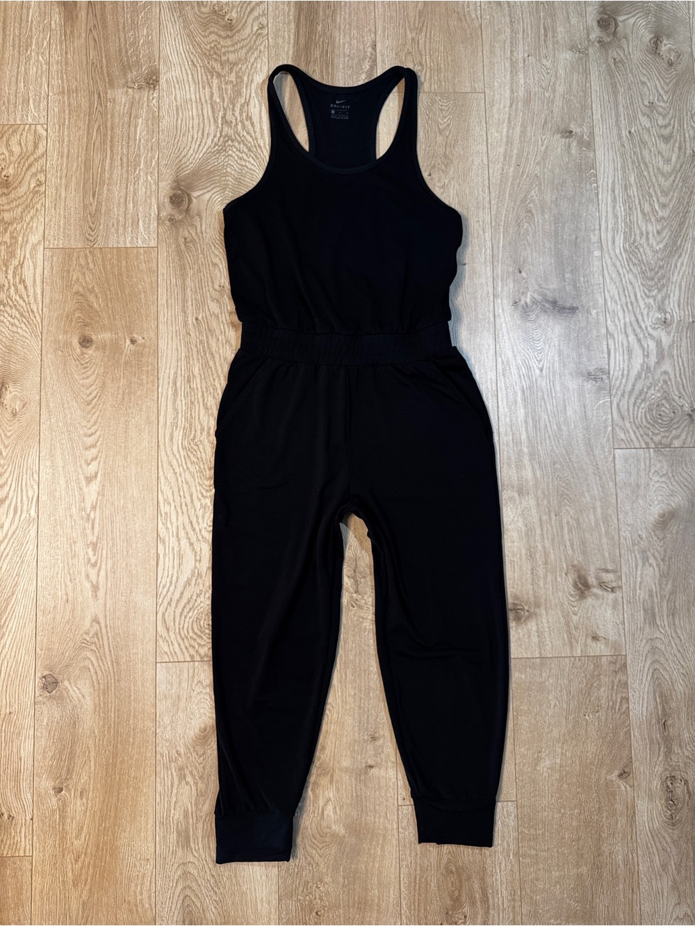Nike Dri-Fit Racerback Black Jumpsuit Jogger M - Picture 4 of 6